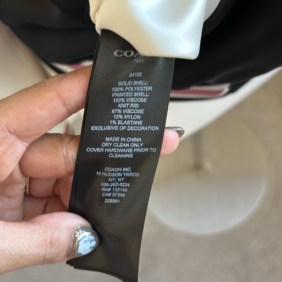 Coach Bow and Flower Printed Reversible Varsity Jacket - Picture 11 of 13